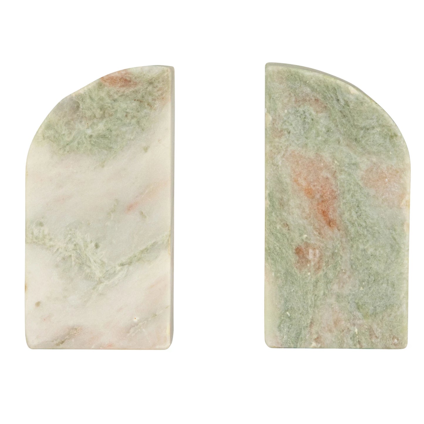 Bookends Marble Green Melange 6"h (Sold as Pair)