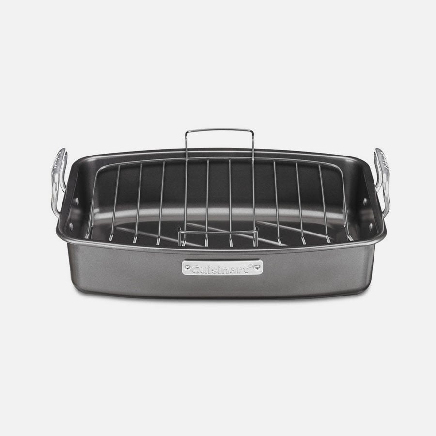 17" x 13" Aluminized Steel Non-Stick Roaster Rack