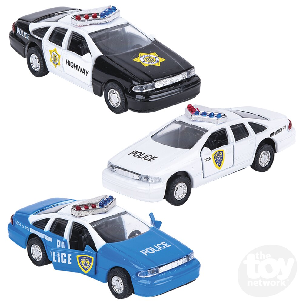 Diecast Pullback - Police Car - 4.5" - Sold Individually