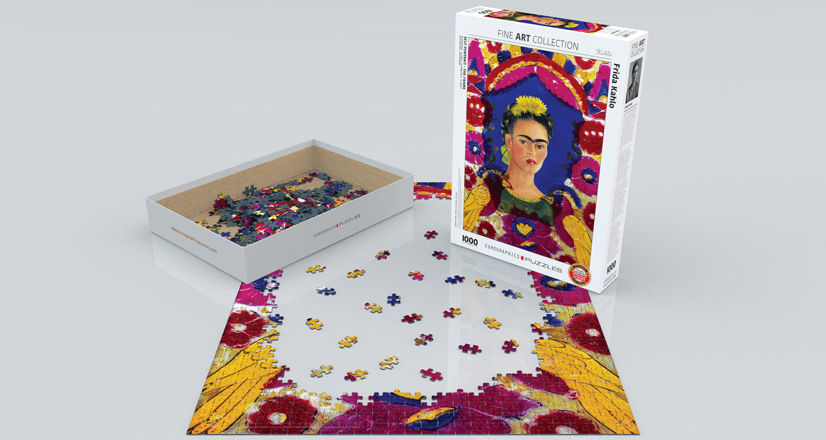 Eurographics Puzzle 1000 Piece - Kahlo - Self Portrait - The Frame