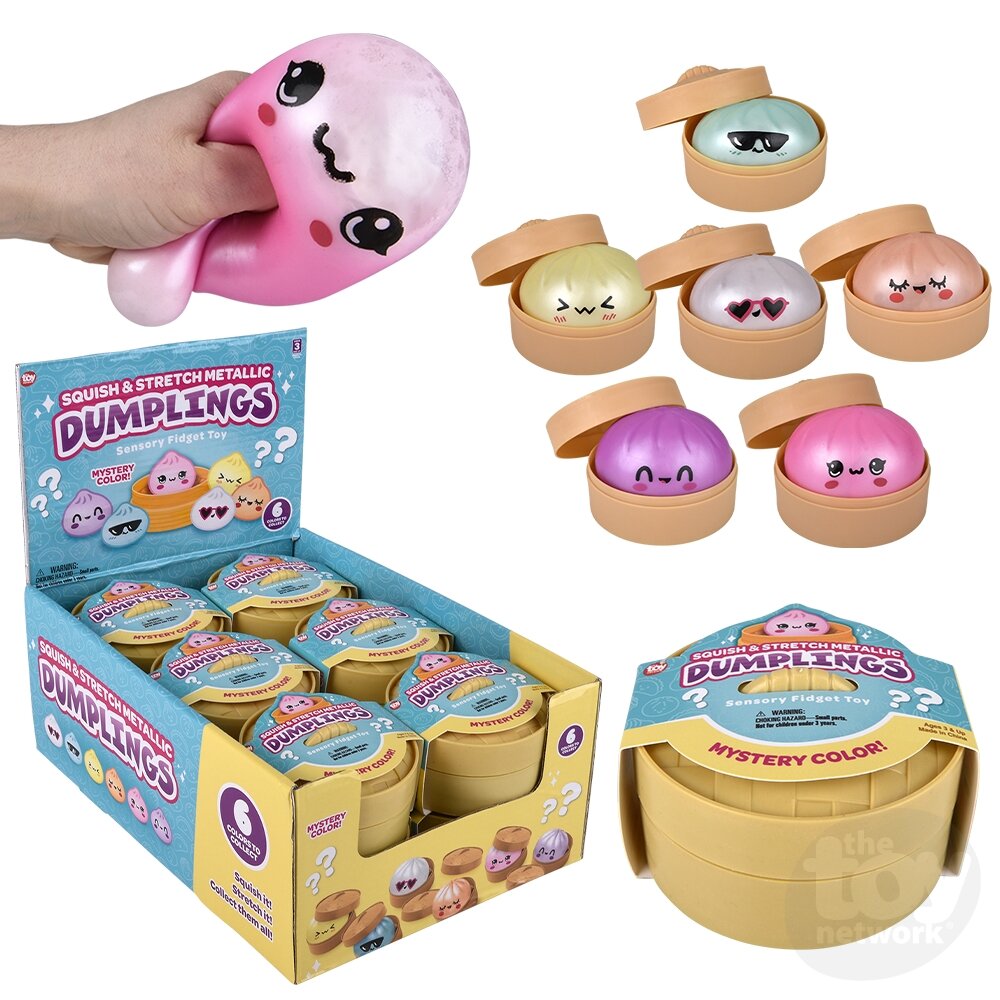 Dumplings Blind Box Squish & Stretch Metallic 3.25" (Sold Individually)