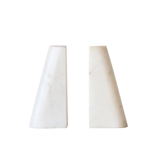 Bookends Marble White 2 Piece Set