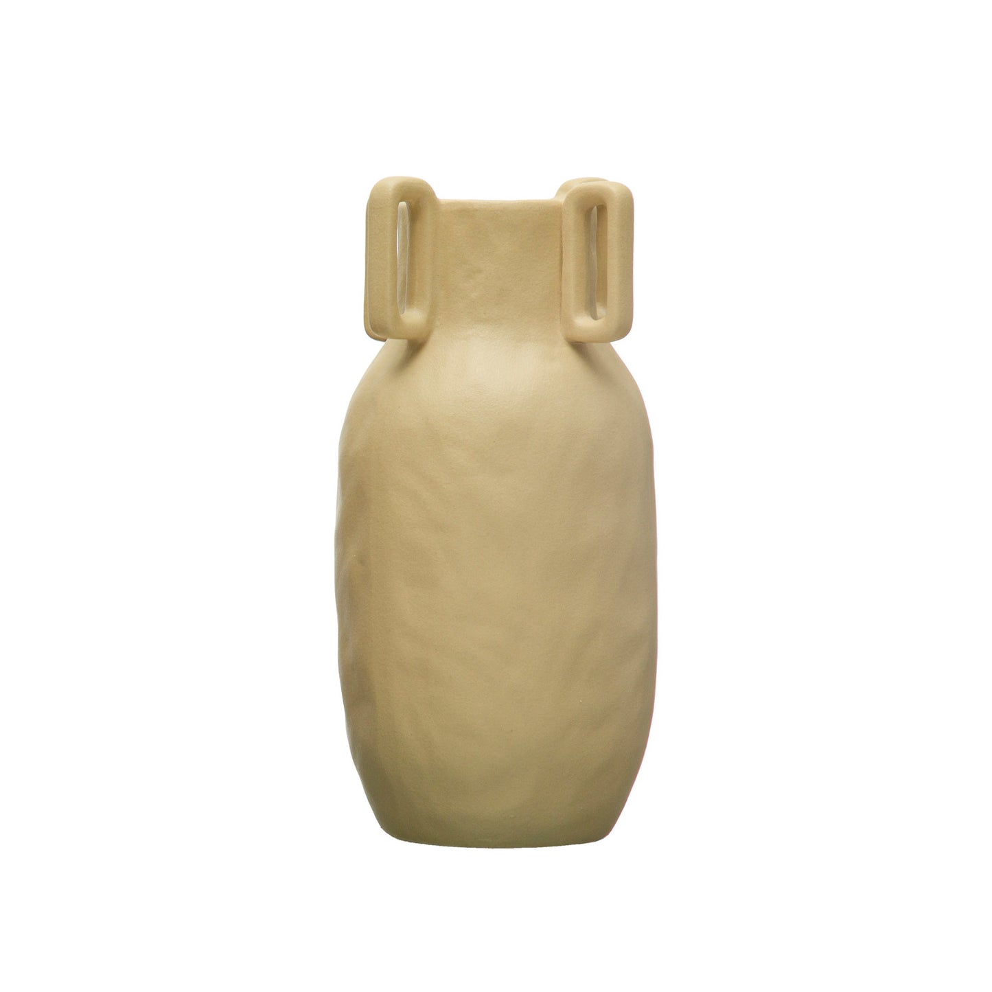 Vase Stoneware Sand Finish Cream 10.25" High