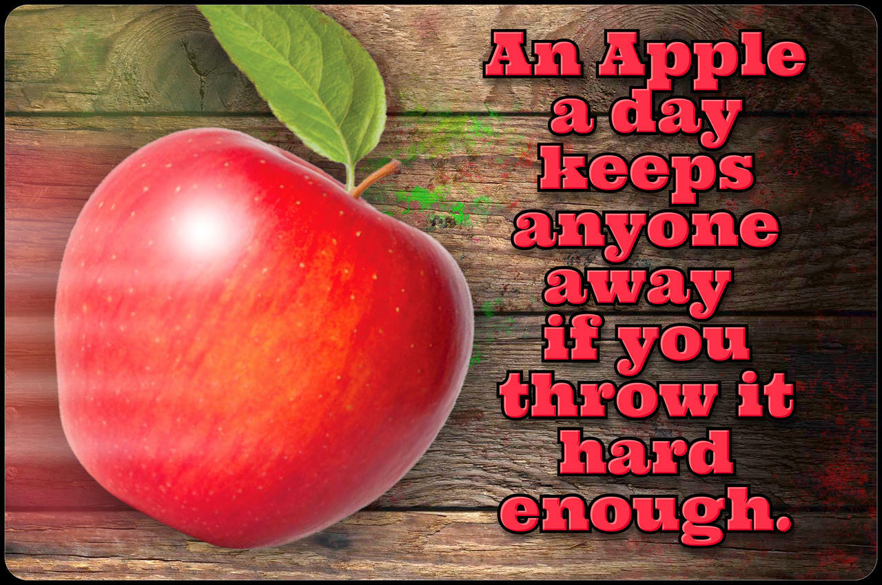 Aluminum Sign - Apple 7.75 x 11.75 Inch