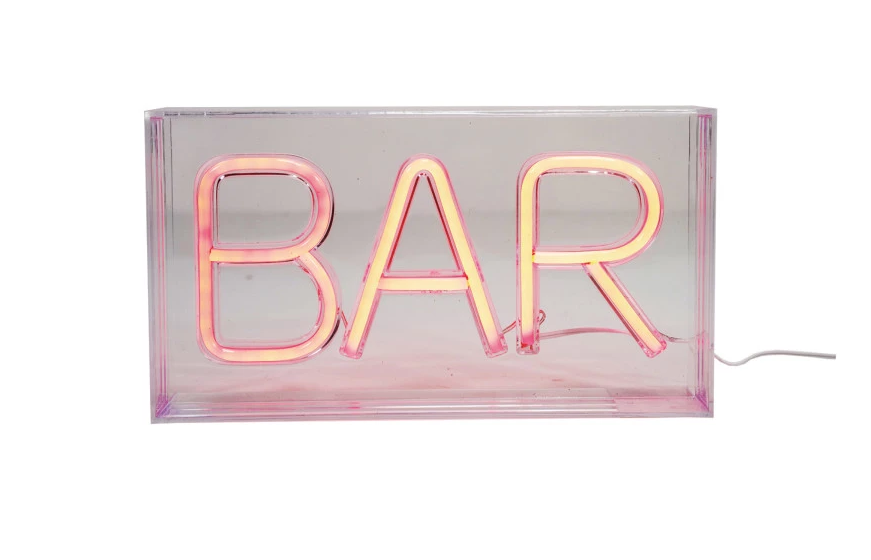 Neon LED Light "Bar" Red 5"h