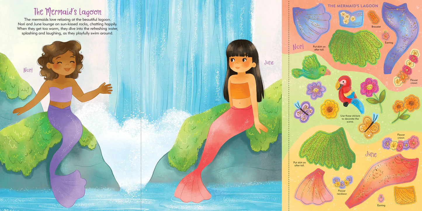 Sticker Doll Dress Up Book Mermaids