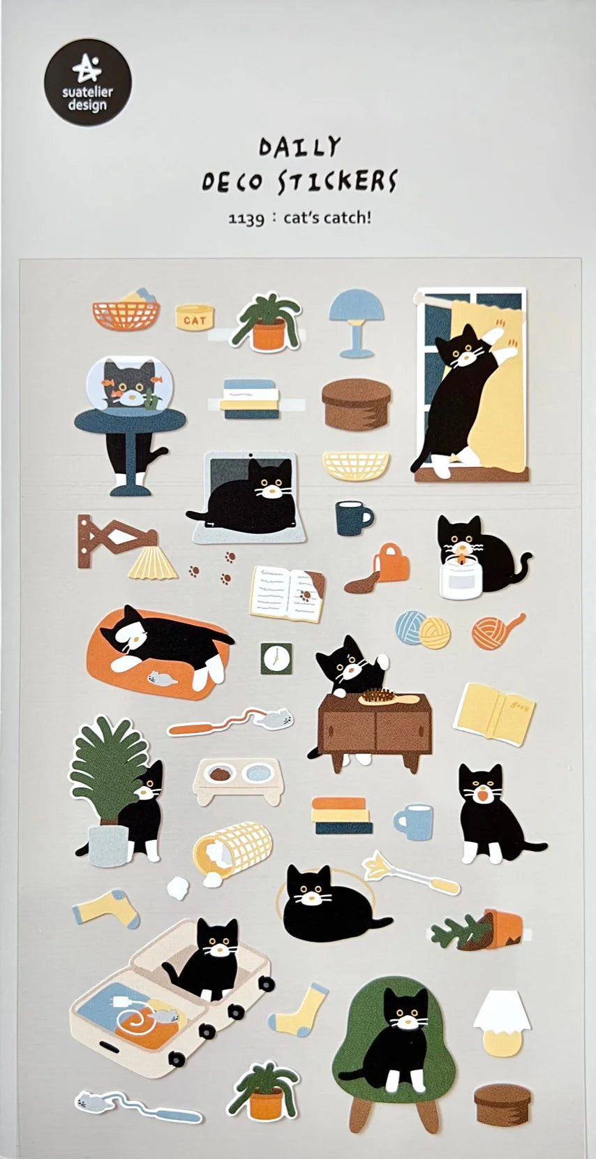 Stickers Cats Catch Day