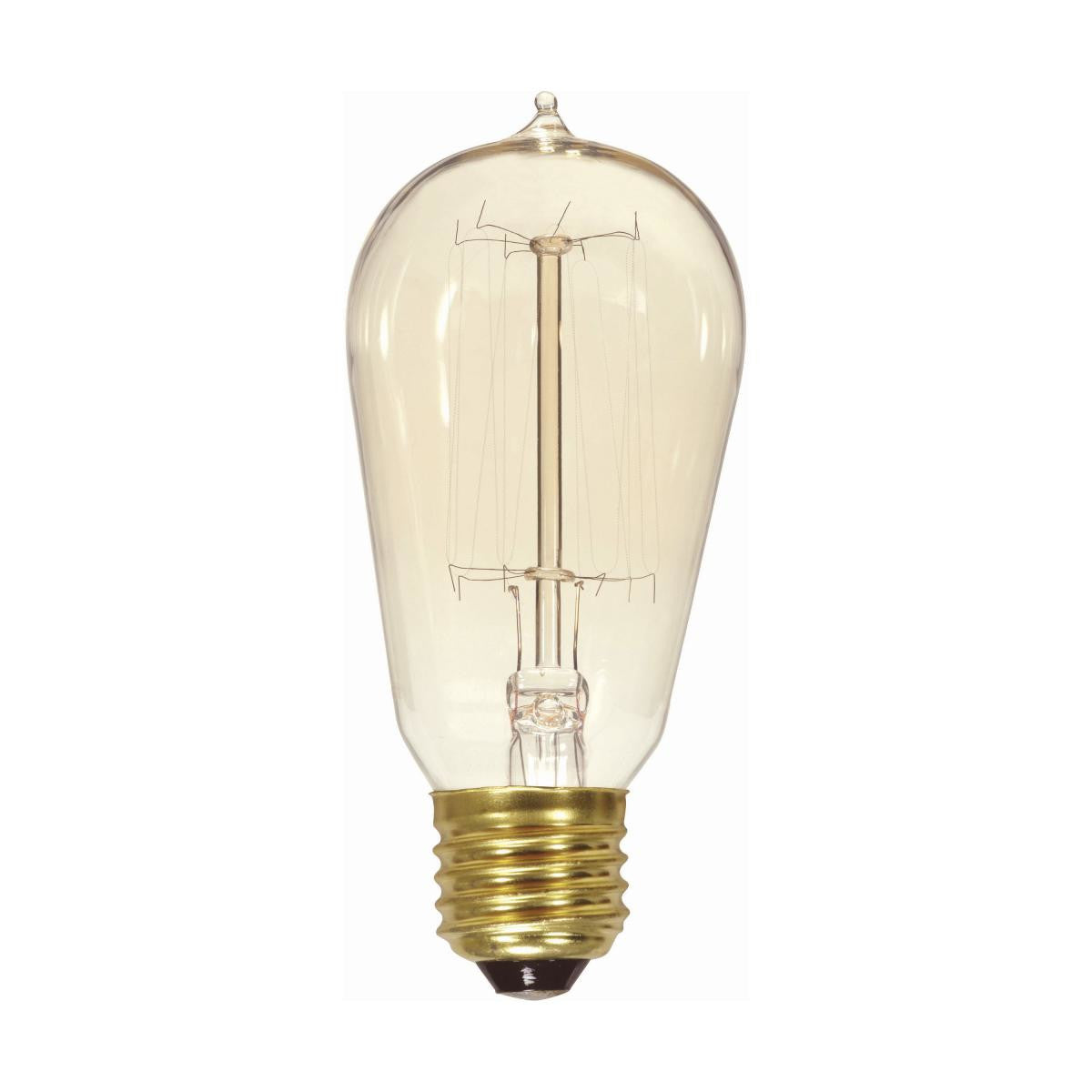 Light Bulb 40 Watt ST19 Incandescent, Edison Style; Filament - Cage Style; Clear; CCT (Kelvin) - 2700K; 160 Lumens; Medium base; 120 Volt