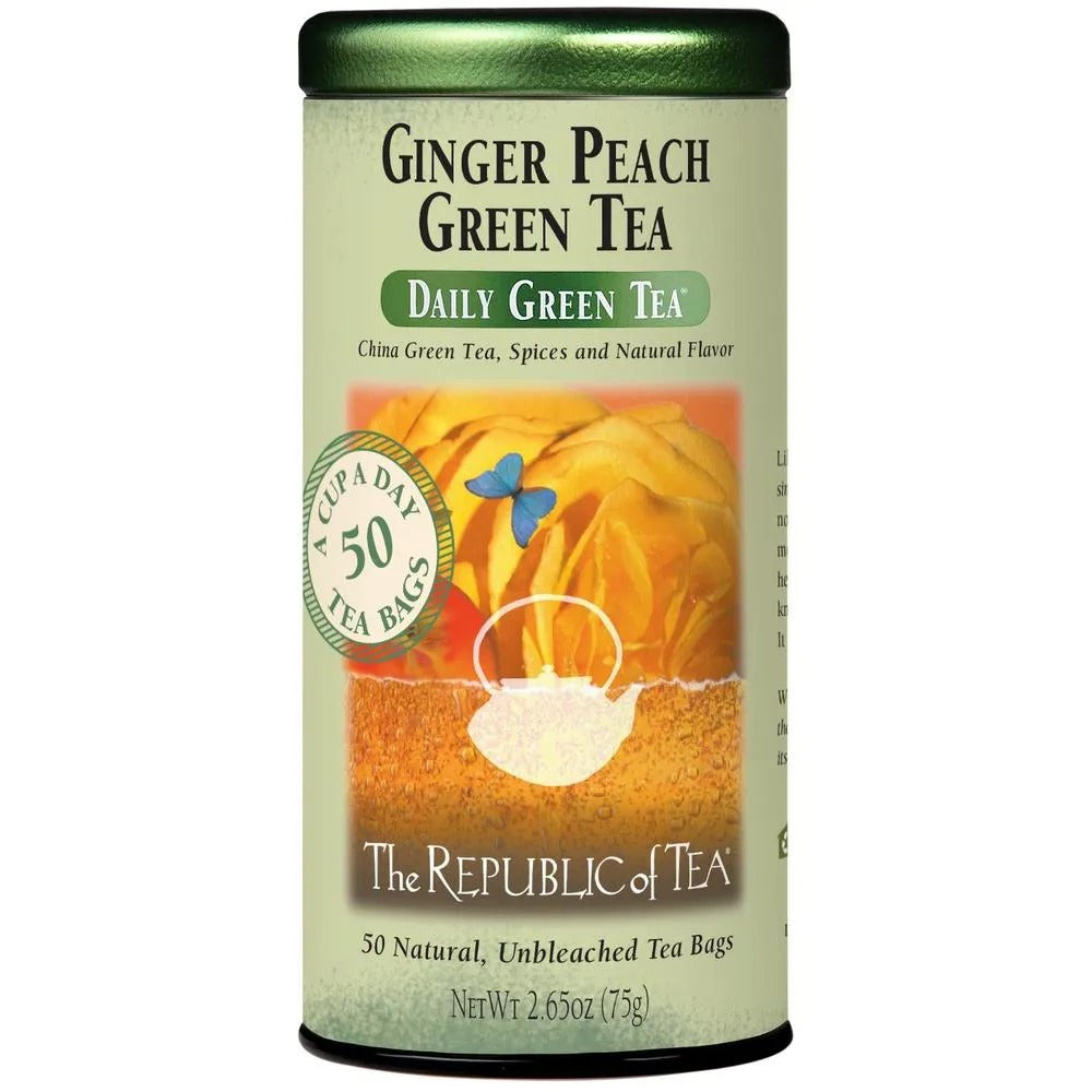 Daily Green Tea Tin - Ginger Peach Green 50bags