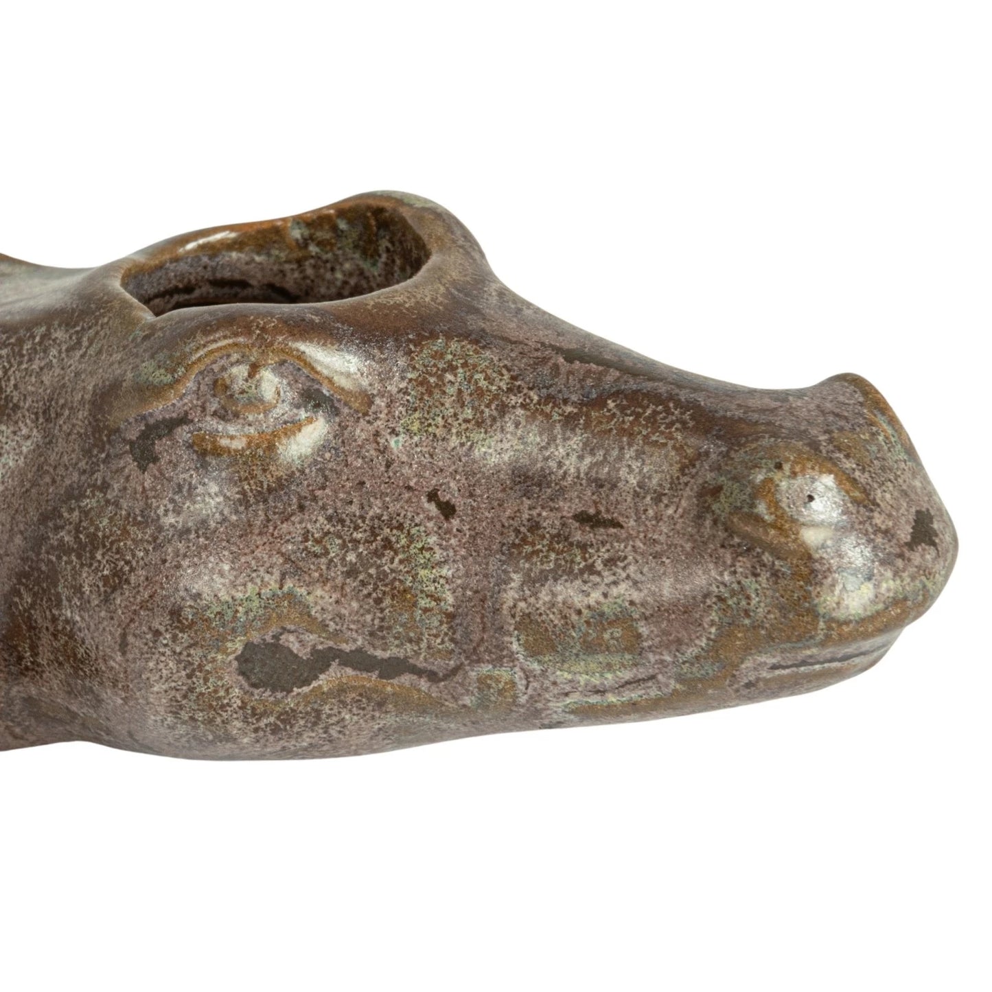 Alligator Match Holder Stoneware w/ Striker