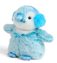 Warmies Junior Holiday Penguin Blue with Earmuffs