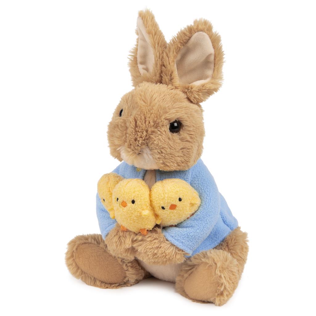 Beatrix Potter Peter Rabbit Holding Chicks 9.5"
