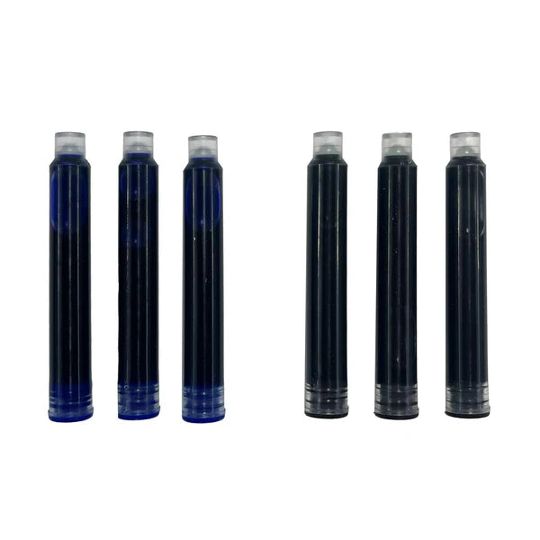 Fountain Pen Ink Refills Blue & Black 3 Each Set of 6