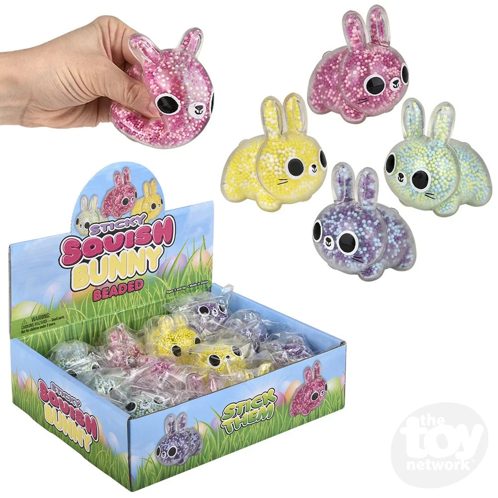 Easter Squeezy Bead Bunny Rabbit 2.5" Sold Individually