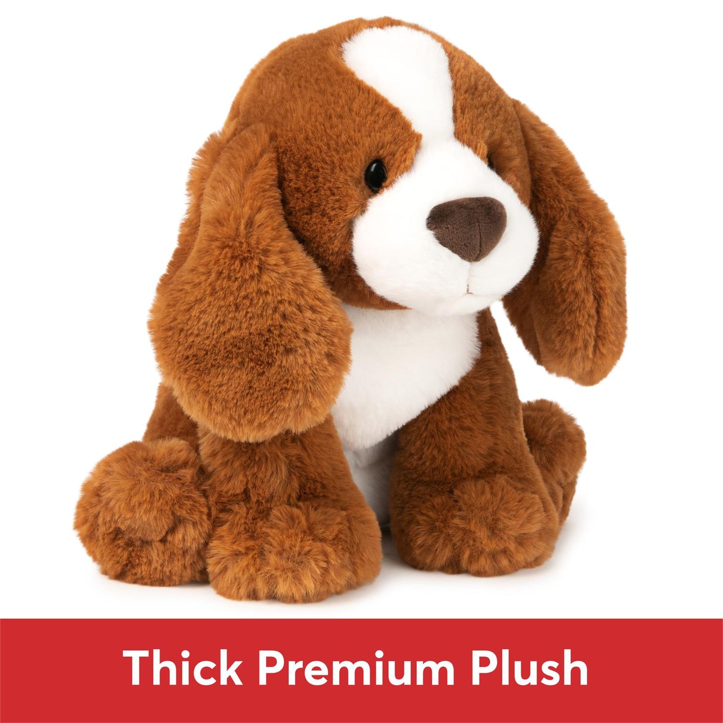 Plush Cat & Dog Collection Spaniel Kian Brown & White 10"