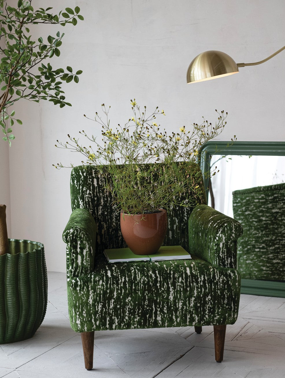 Mirror MDF & Wood Olive Green 28" x 36"