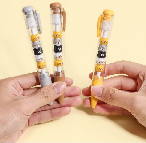Gel Pen Retractable Cat Stack (Sold Individually)