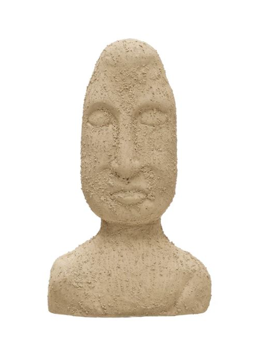 Decor Bust Terracotta Sand Finish Cream 4.75" High