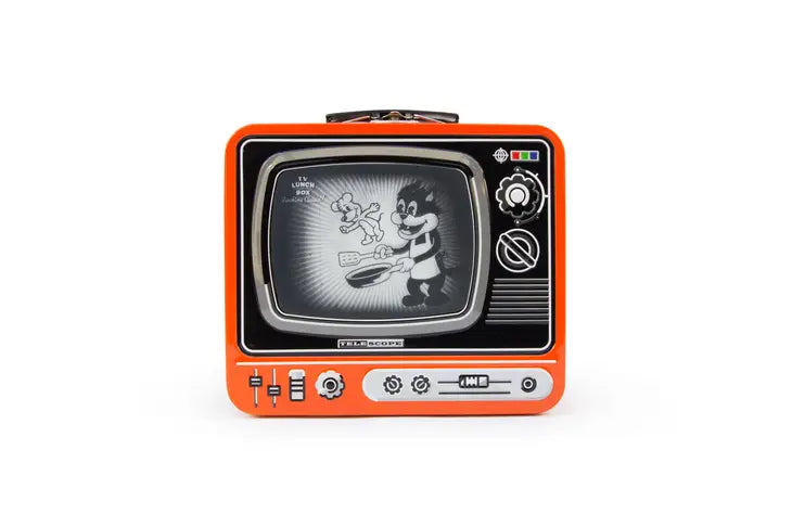 Tin Lunch Box - Retro TV Cartoon Orange