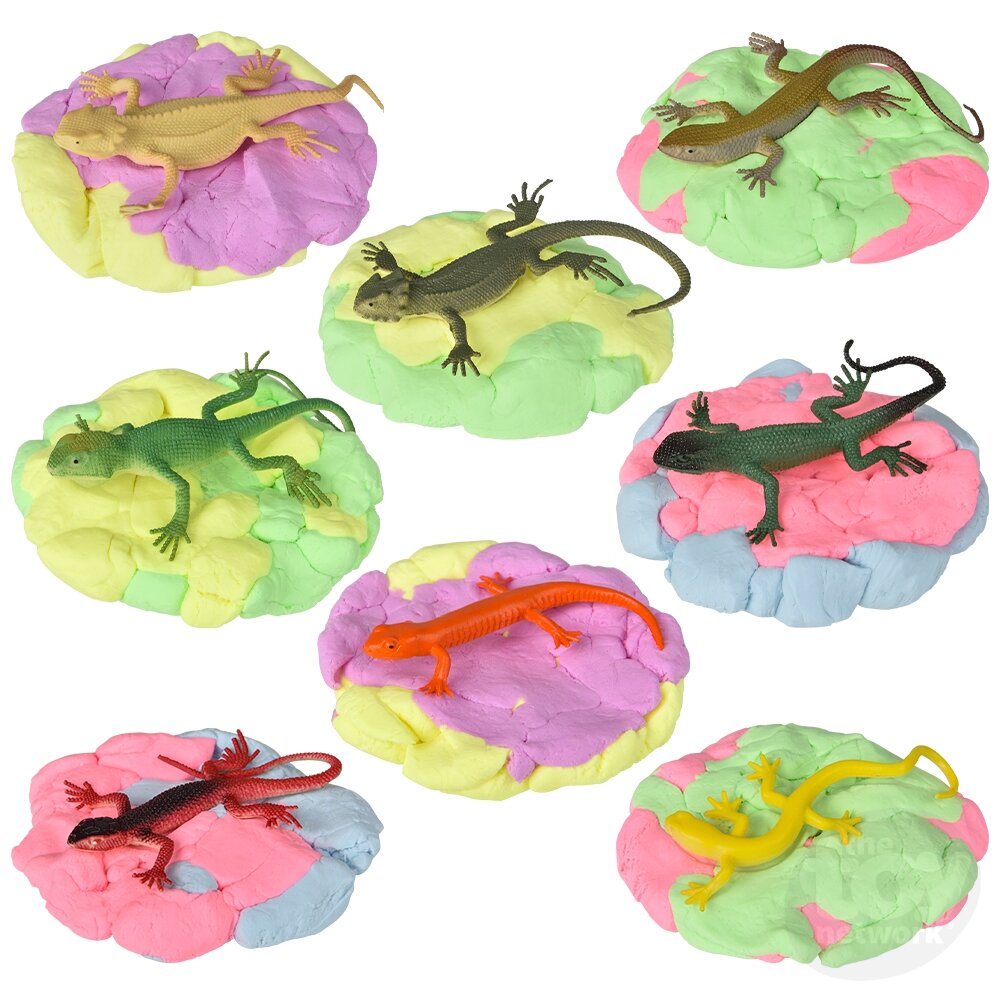 Play Clay Slime With Lizard 7" Sold Individually