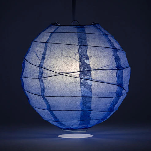 Paper Lantern Irregular Ribbed 16" Color Periwinkle