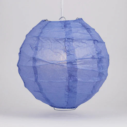 Paper Lantern Irregular Ribbed 16" Color Periwinkle