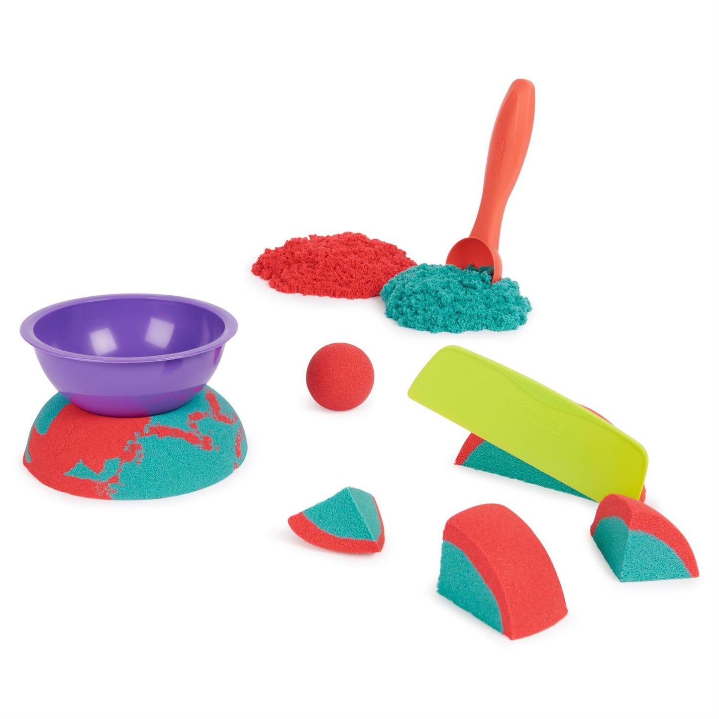 Kinetic Sand Mold n' Flow Red & Teal Play Sand 1.5lbs