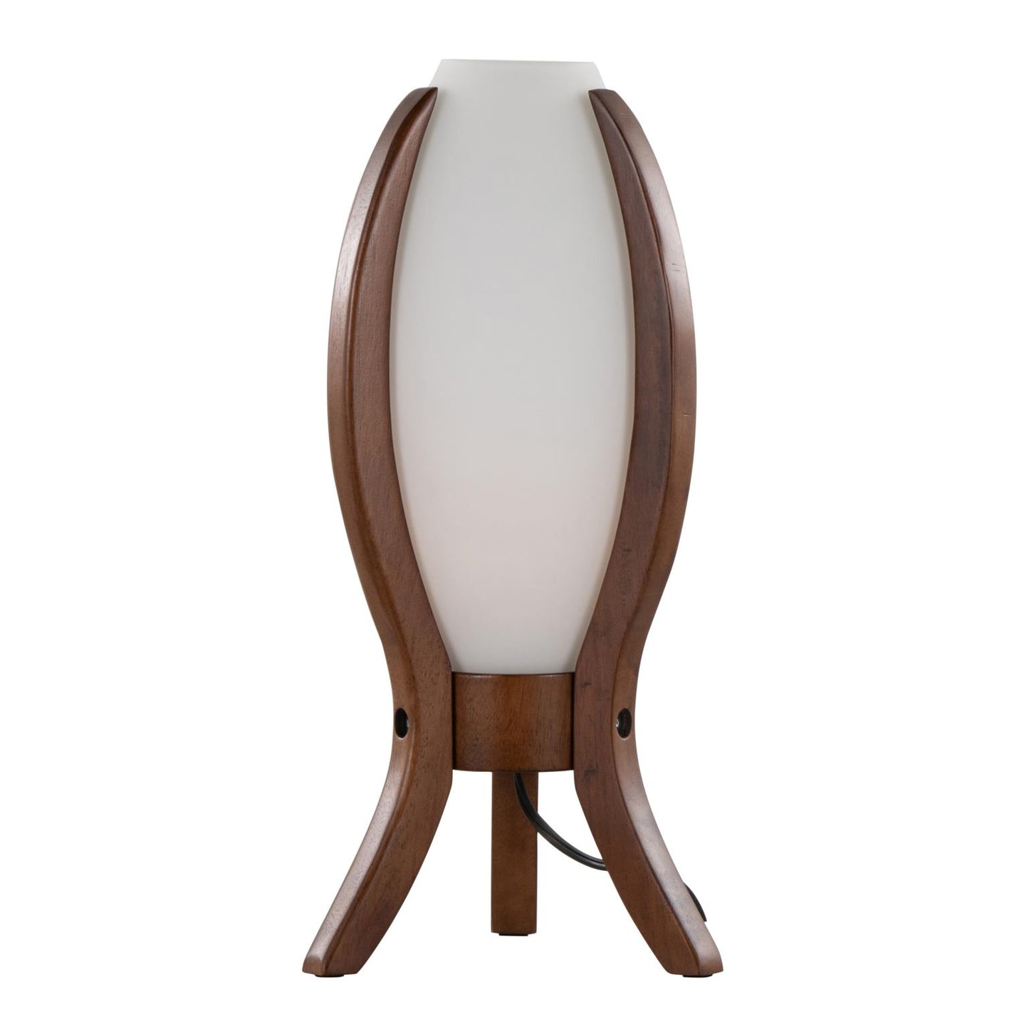 Glass and Wood Egg Desk Lamp