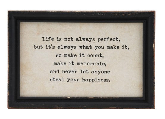 Wall Décor Wood Framed Sayings