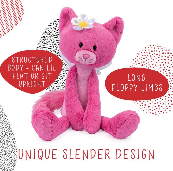 Plush Take Along Friends Kitty Cat Maeve Rose Pink 15"