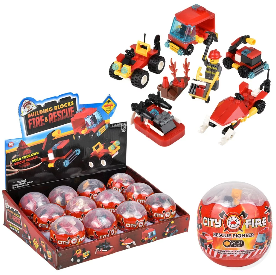 Building Block Egg Kit Fire & Rescue (Sold Individually)