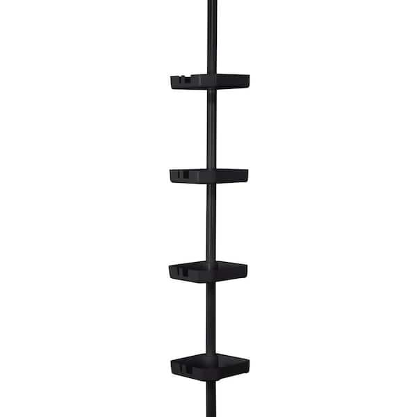 Shower Caddy - Corner 4 Tier Tension - Black