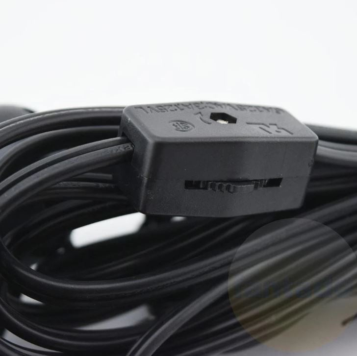 Cord Kit Candelabra Socket With Switch  E12 Base 11ft For Star Lanterns Black Cord