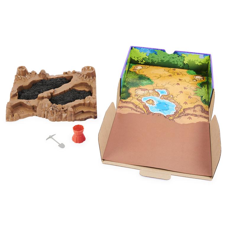 Kinetic Sand, Dino Dig Playset with 10 Hidden Dinosaur Bones to Discover