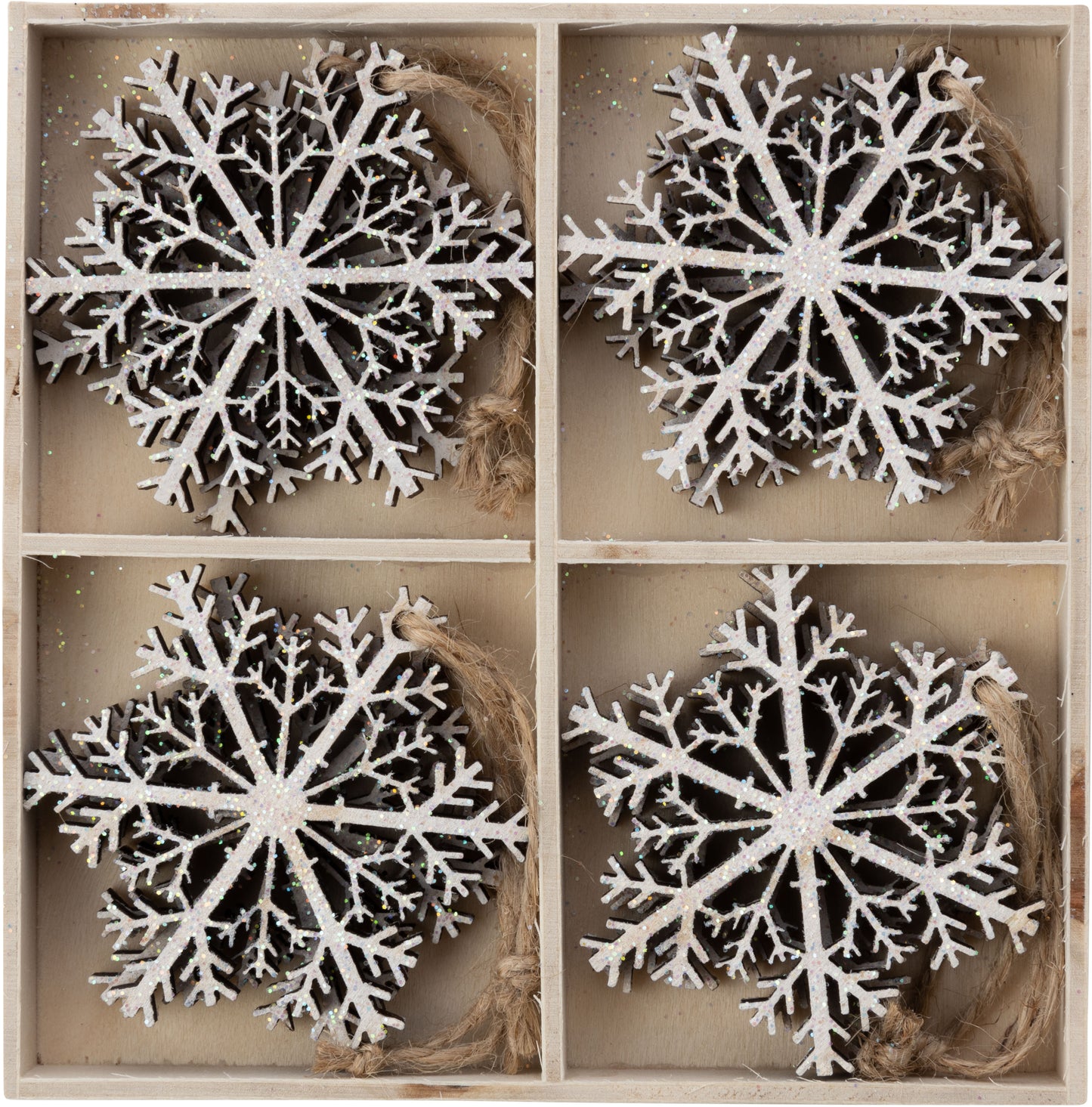 Ornament - White Snowflake Set of 8