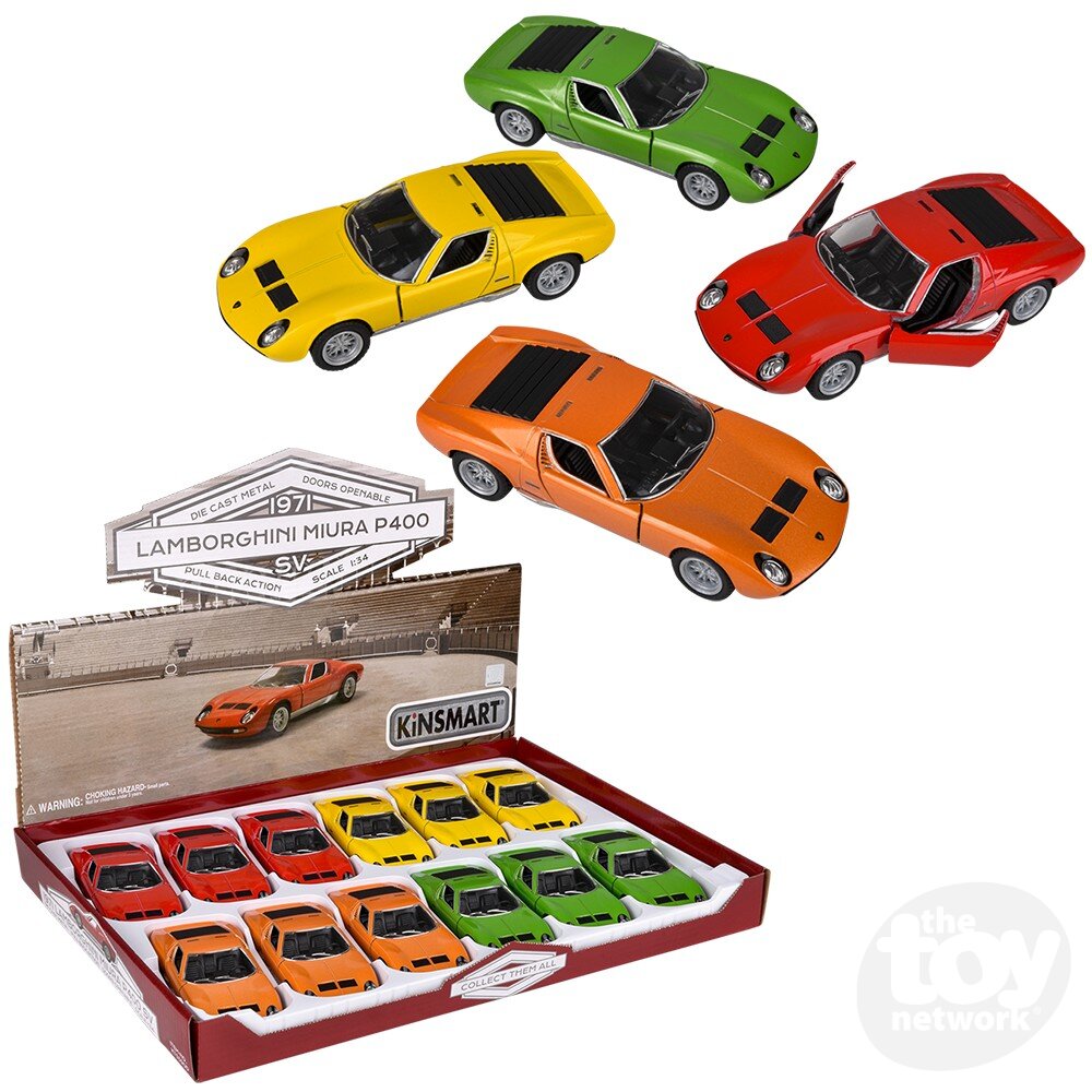 Diecast Pullback - Lamborghini - Miura P400 S - 1971 - 5" - Sold Individually