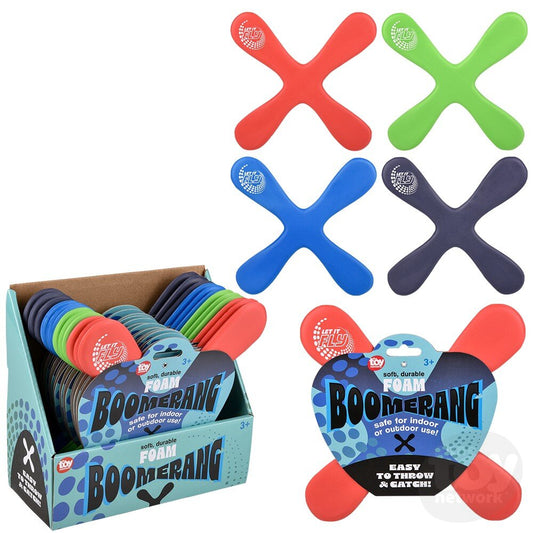 Boomerang Foam 8"  Assorted Colors Available (Sold Individually)