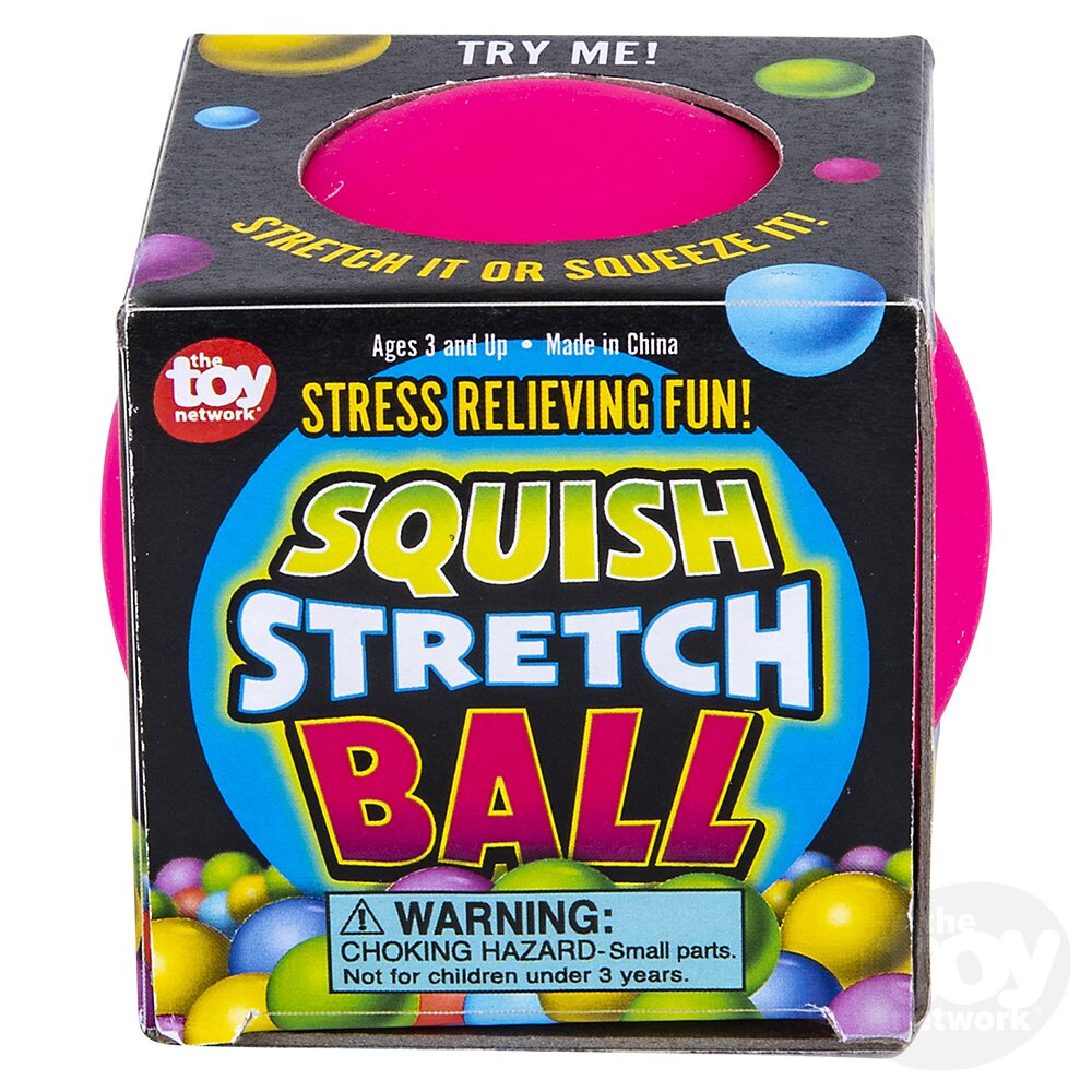Squish Stretch Gummi Ball Assorted Colors 2.5" (Sold Individually)