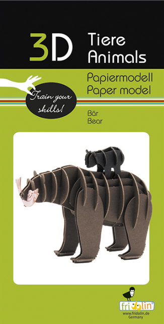 3D Paper Model Kit Mother & Baby Bear