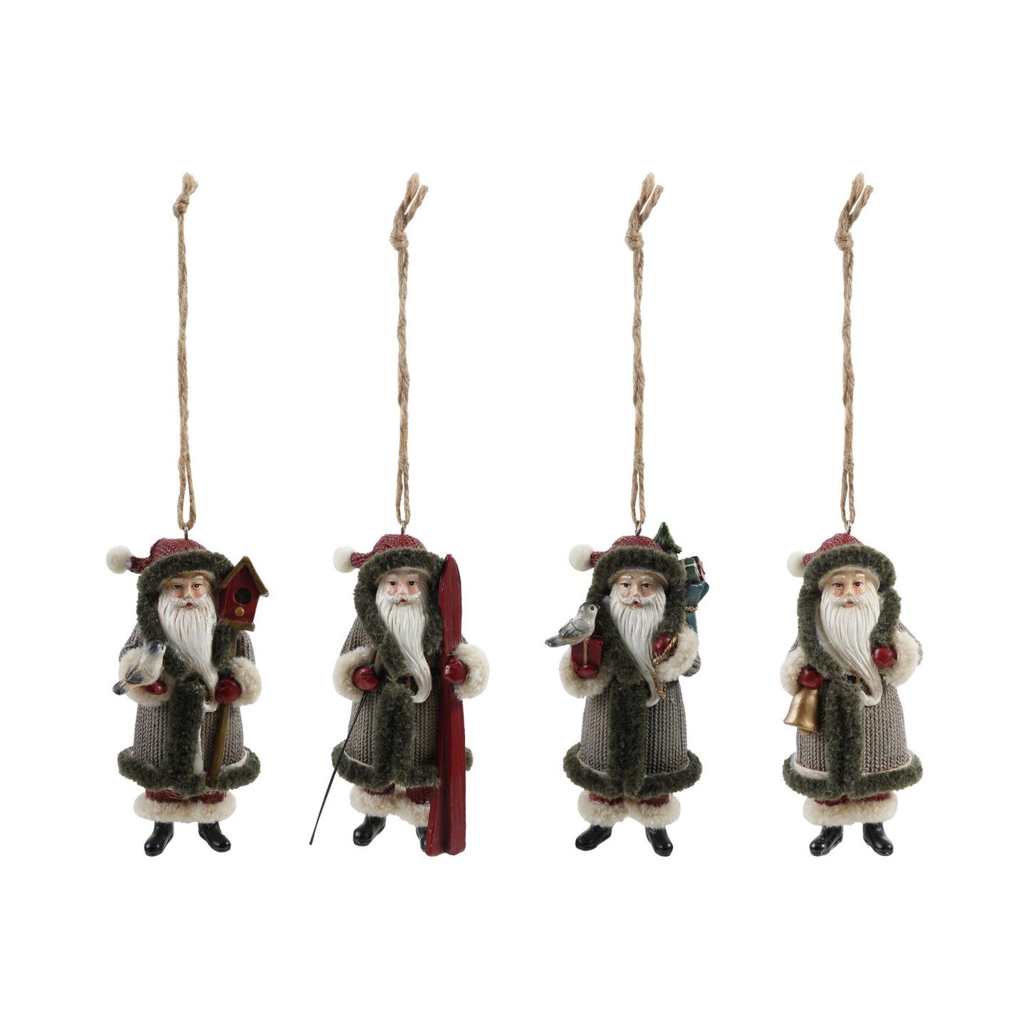 Ornament - Resin - Santa - 4.5"h