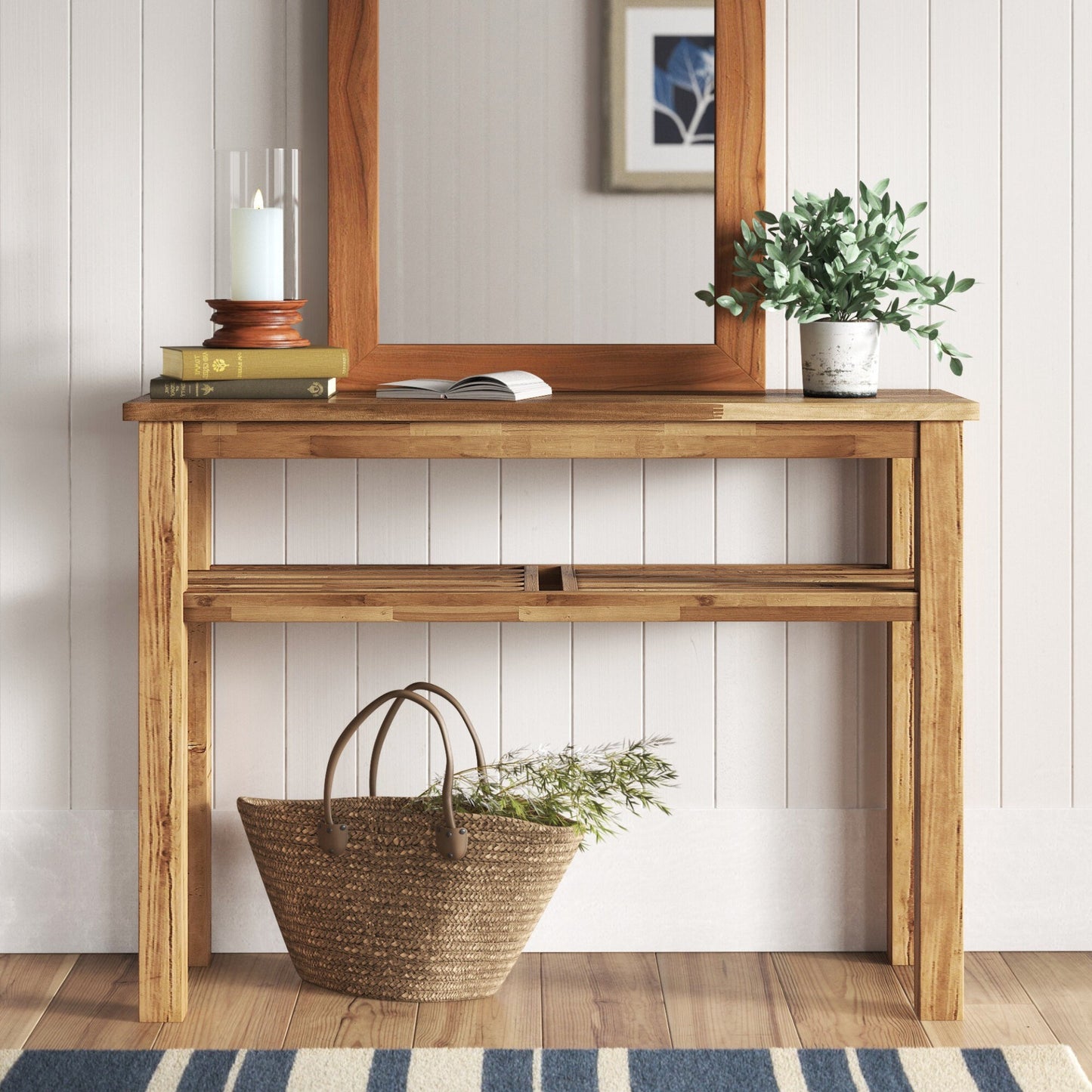 Tiburon Console With Shelf Amber