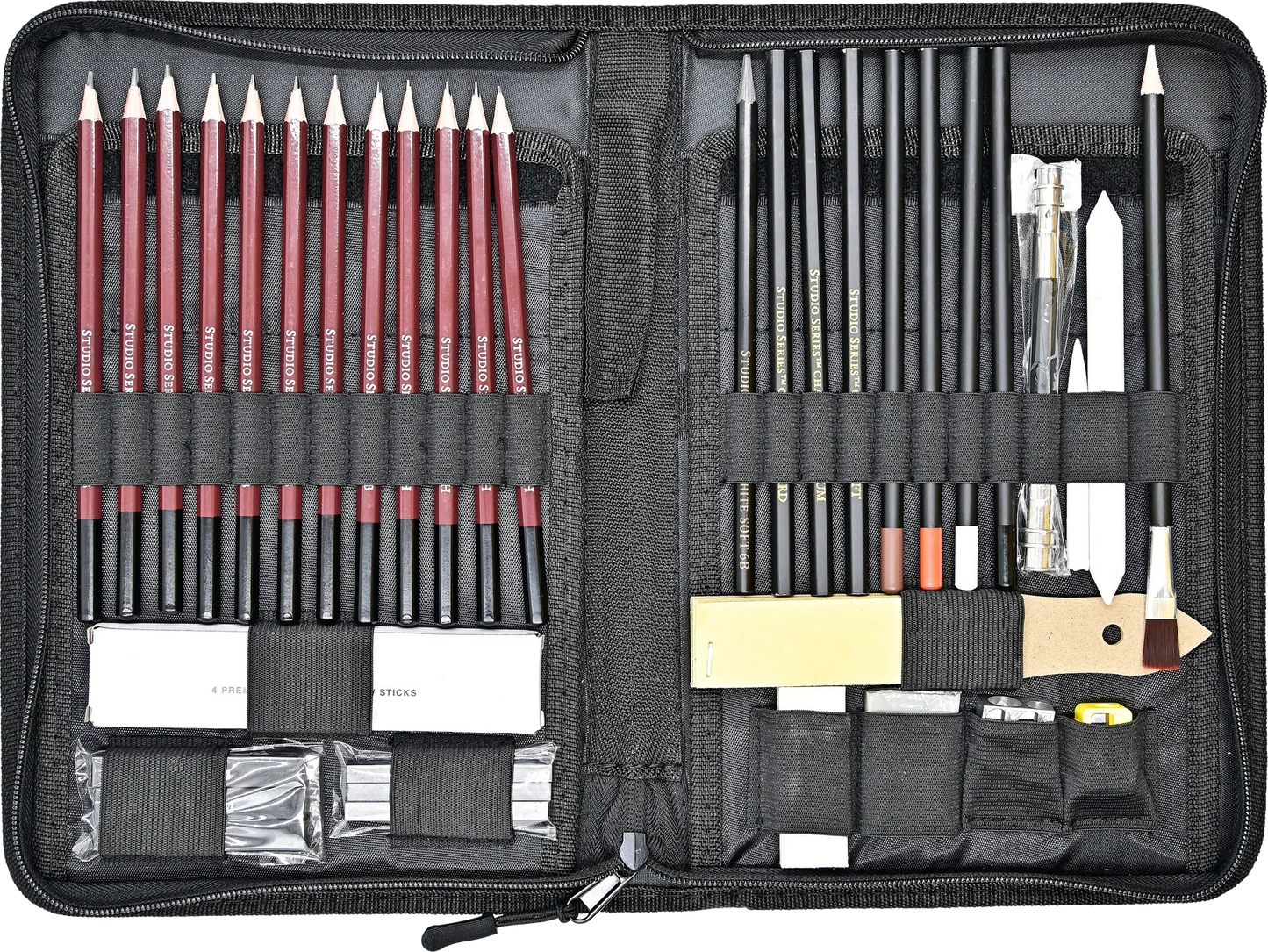 Art Center Travel Sketch Kit 40 Piece Zippered Case