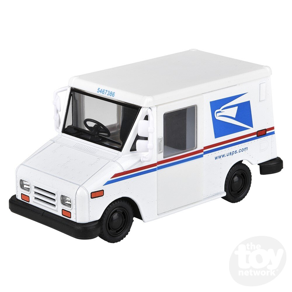Diecast Pullback - Mail Carrier Truck USPS - 5" - Sold Individually