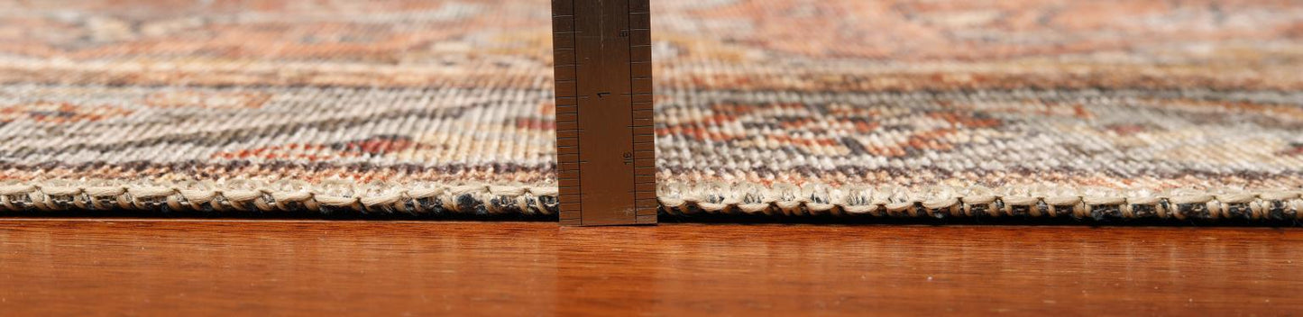 London Valencia Rust Washable Rug Runner 2'6" x 7'6"