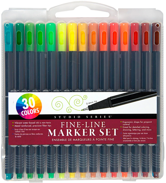 Art Center Markers Set Fine Line 30 Colors