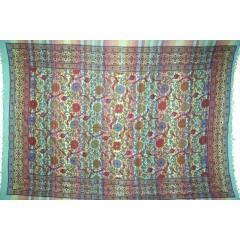 Tapestry Single Size Overprint Madras Celestial Green