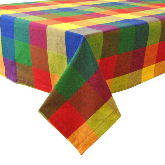 Palette Check Indian Summer Tablecloth - 52 x 52
