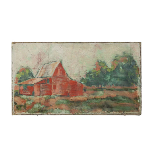 Wall Décor Canvas With Barn