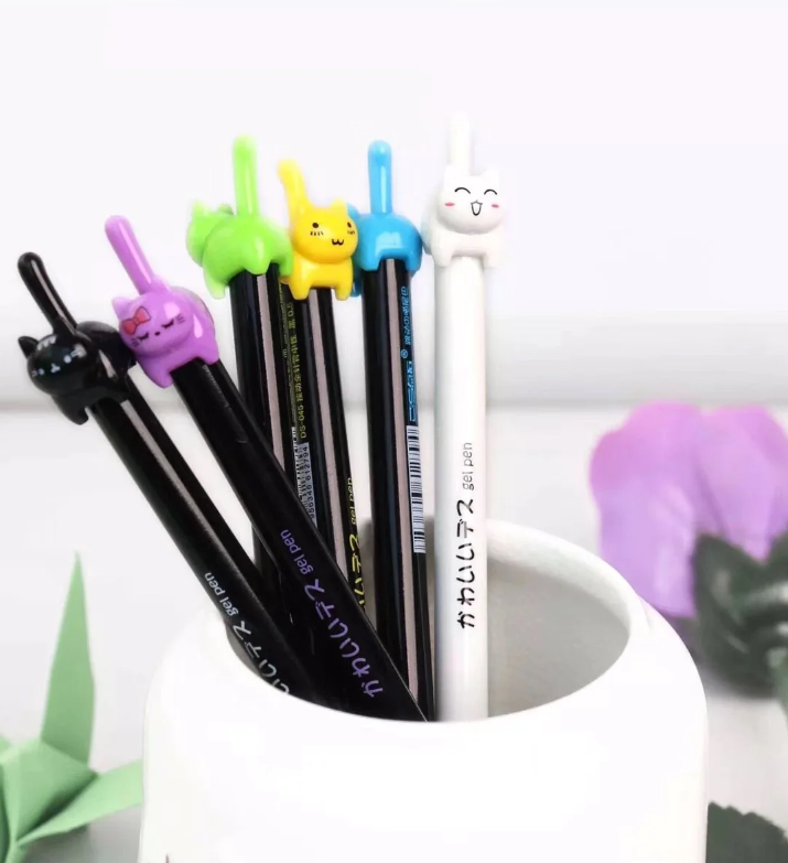 Gel Pen Cat Tail Retractable (Sold Individually)