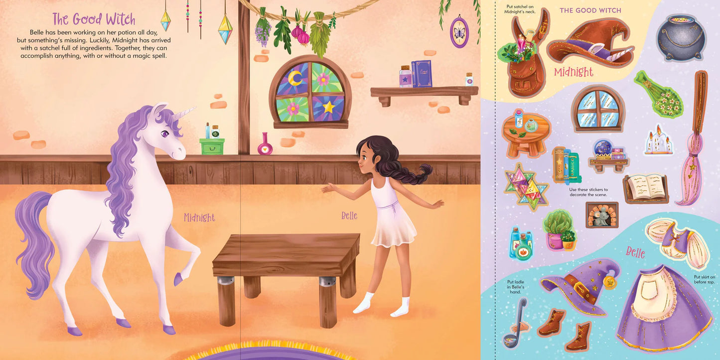 Sticker Doll Dress Up Book Unicorns